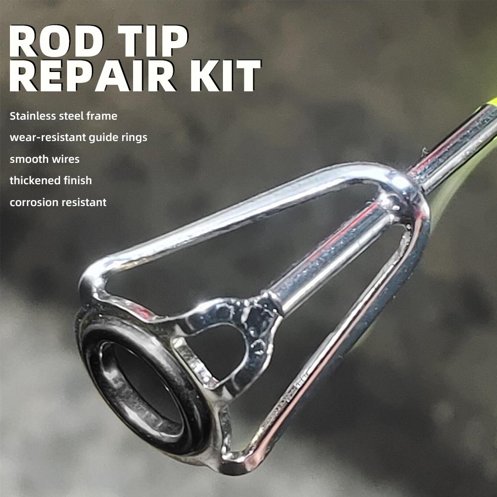 Rod Tip Repair Kit 10pcs Fishi - Fishing Rod Guide Replacement ulasan dan harga
