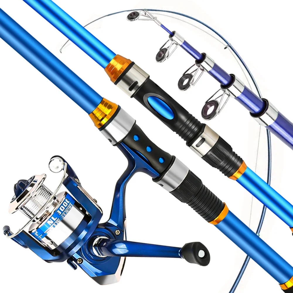 2.1-3.6M Telescopic Glass Fibe - Fishing Rod Spinning ulasan dan harga