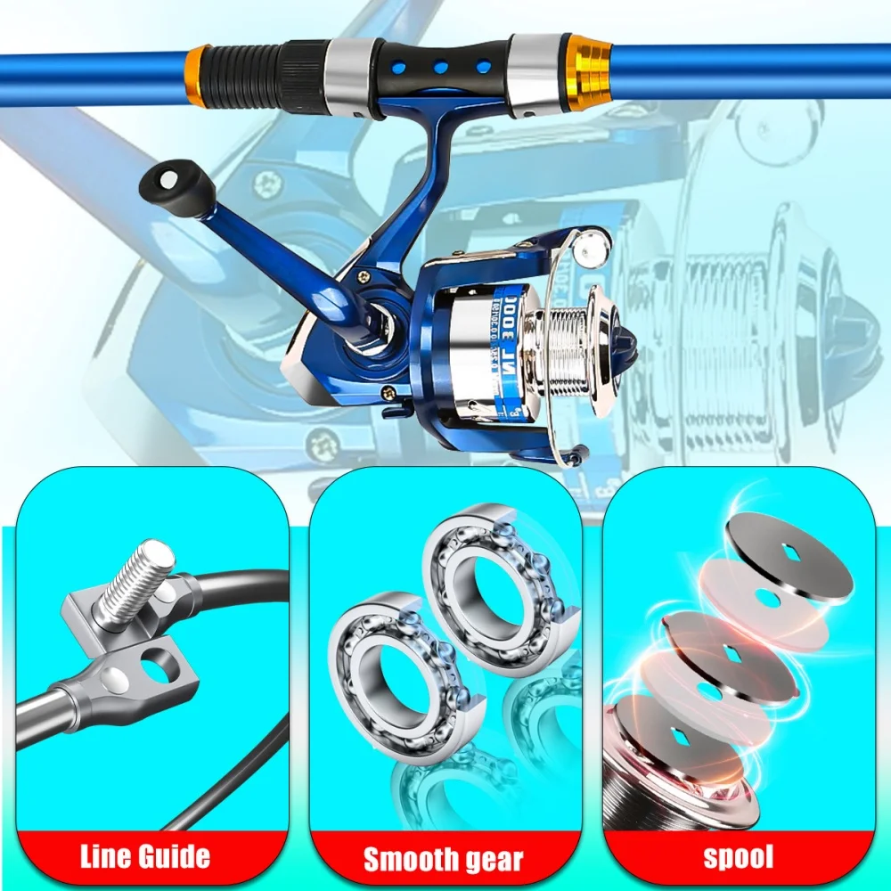 2.1-3.6M Telescopic Glass Fibe - Fishing Rod Spinning ulasan dan harga