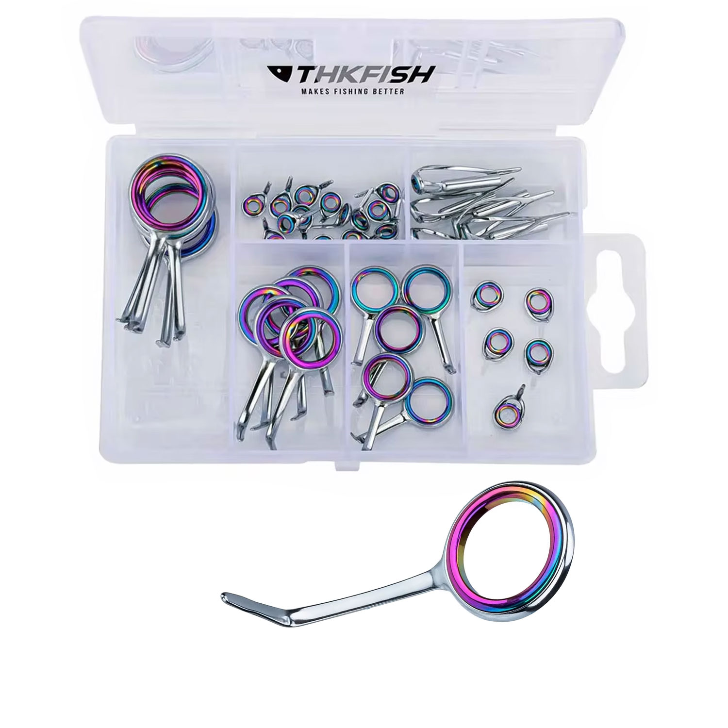 40pcs Colorful Fishing Rod Gui - Fishing Rod Guide Replacement ulasan dan harga