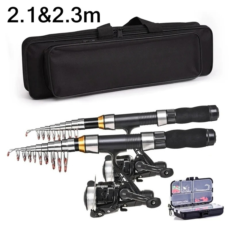 BRAVMAK 2.1/ 2.3 mTelescopic F - Fishing Rod Spinning ulasan dan harga